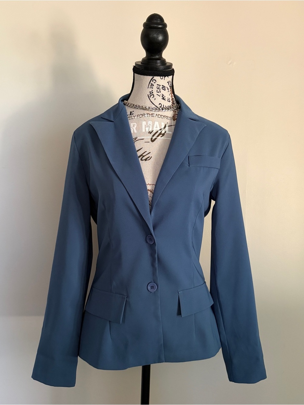 vintage frederick's of hollywood blue blazer jacket | Y2K preppy corporate girl